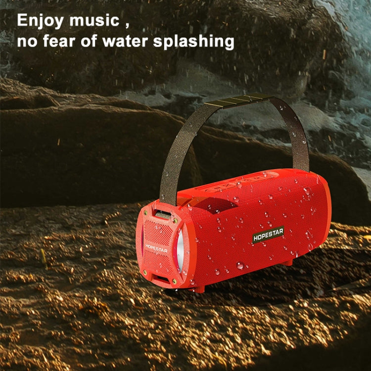 HOPESTAR H24 Pro TWS Portable Outdoor Waterproof Woven Textured Bluetooth Speaker with Rhythm Light, Support Hands-free Call & U Disk & TF Card & 3.5mm AUX & FM, H24 Pro Black, H24 Pro Grey, H24 Pro Blue, H24 Pro Red HOPESTAR H24 Pro TWS Portable Outdoor Waterproof Woven Textured Bluetooth Speaker with Rhythm Light, Support Hands-free Call & U Disk & TF Card & 3.5mm AUX & FM, H24 Pro Black, H24 Pro Grey, H24 Pro Blue, H24 Pro Red