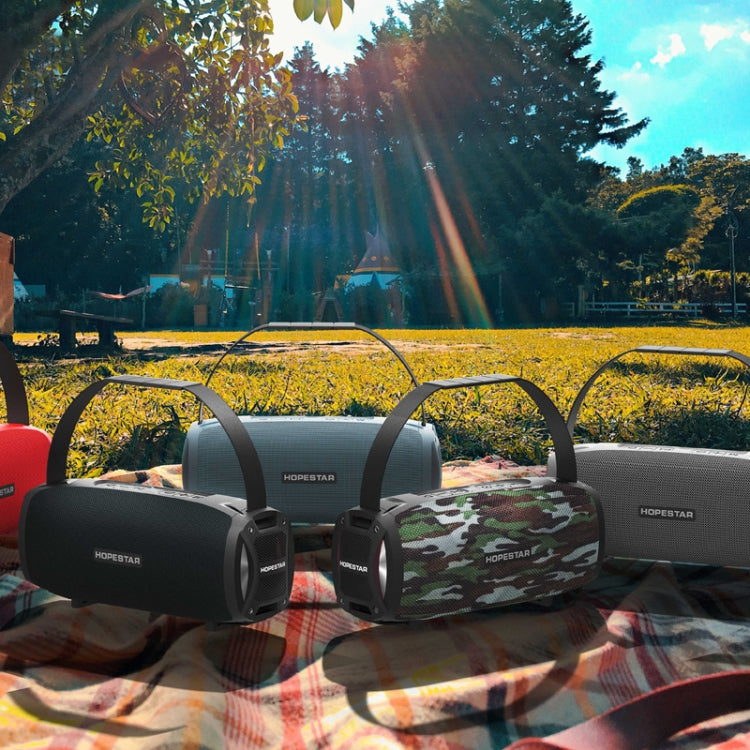 HOPESTAR H24 Pro TWS Portable Outdoor Waterproof Woven Textured Bluetooth Speaker with Rhythm Light, Support Hands-free Call & U Disk & TF Card & 3.5mm AUX & FM, H24 Pro Black, H24 Pro Grey, H24 Pro Blue, H24 Pro Red HOPESTAR H24 Pro TWS Portable Outdoor Waterproof Woven Textured Bluetooth Speaker with Rhythm Light, Support Hands-free Call & U Disk & TF Card & 3.5mm AUX & FM, H24 Pro Black, H24 Pro Grey, H24 Pro Blue, H24 Pro Red