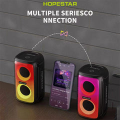 Altavoz inalámbrico Bluetooth con luces de colores Party 110 Mini de HOPESTAR, Party 110 Mini (negro), Party 110 Mini (verde), Party 110 Mini (gris), Party 110 Mini (azul)