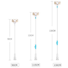 UBN-46 Normale Version Drehbarer und Abnehmbarer Lazy Desktop Nachttischständer Handyständer, Höhe: 90cm, 90cm Schwarz, 90cm Weiß