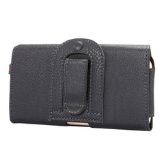 Universal Litchi Texture Vertical Flip Thwartwise PU Leather Case / Waist Bag with Back Splint & Card Slots & 15cm Lanyard for iPhone 8 & 7 & 6s & 6, Galaxy SIV & SIII, Xiaomi Redmi 3 & 3X, Size: 14.3 x 7.5 x 1.5 cm