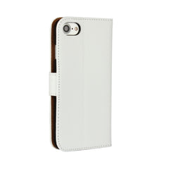 Funda de cuero genuino con tapa horizontal dividida para iPhone 8 y 7 con soporte, ranuras para tarjetas y billetera
