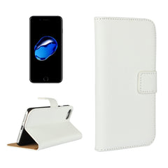 Funda de cuero genuino con tapa horizontal dividida para iPhone 8 y 7 con soporte, ranuras para tarjetas y billetera