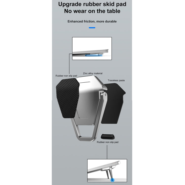 2 piezas R-JUST BJ01 Soporte plegable universal con forma de escudo adhesivo para computadora portátil, 2 piezas BJ01 2 piezas R-JUST BJ01 Soporte plegable universal con forma de escudo adhesivo para computadora portátil, 2 piezas BJ01
