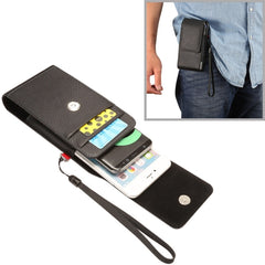 Universal Litchi Texture Vertical Flip Upright Lattice PU Leather Case / Waist Bag with Back Splint & Card Slots & Lanyard for iPhone 8 Plus & 7 Plus , Galaxy Note 8 / S8 Plus / S9+, Huawei Mate 8, For 6.0 inch and Below Phones