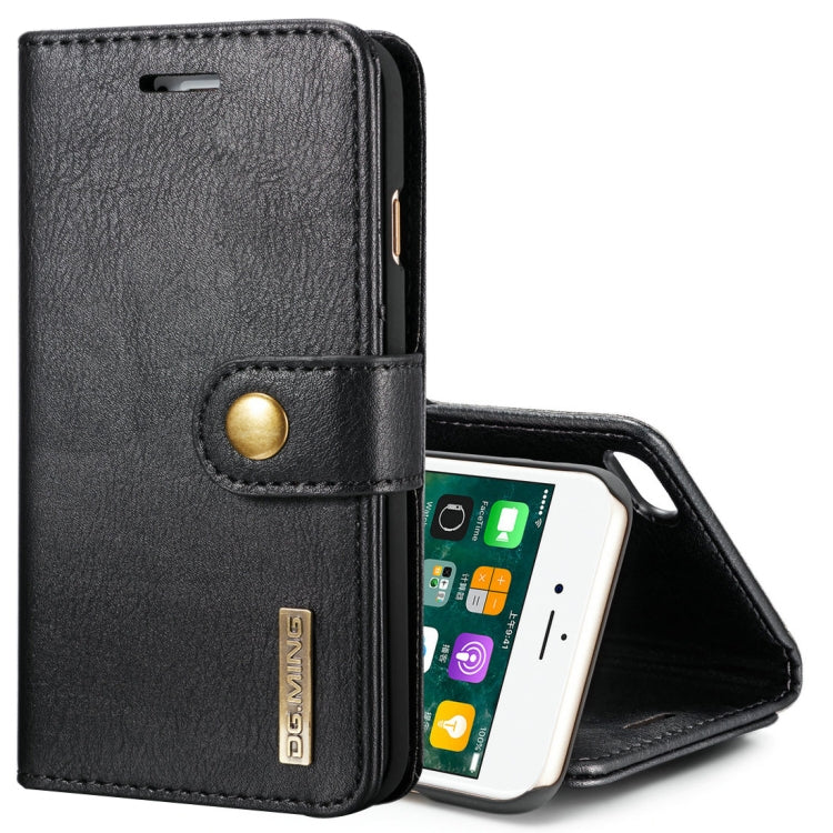 DG.MING Schutzhülle für iPhone 8 & 7, Crazy Horse-Textur, horizontales Flip, abnehmbare magnetische Schutzhülle mit Halterung, Kartenfächern und Geldbörse, iPhone 8 & 7