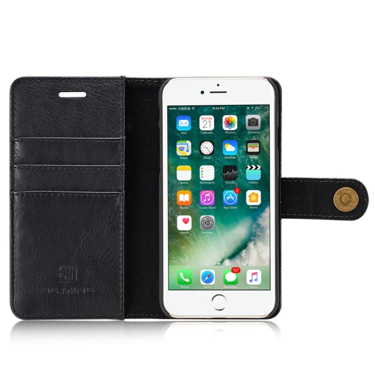 DG.MING Schutzhülle für iPhone 8 & 7, Crazy Horse-Textur, horizontales Flip, abnehmbare magnetische Schutzhülle mit Halterung, Kartenfächern und Geldbörse, iPhone 8 & 7 DG.MING Schutzhülle für iPhone 8 & 7, Crazy Horse-Textur, horizontales Flip, abnehmbare magnetische Schutzhülle mit Halterung, Kartenfächern und Geldbörse, iPhone 8 & 7