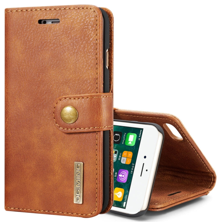 DG.MING Schutzhülle für iPhone 8 & 7, Crazy Horse-Textur, horizontales Flip, abnehmbare magnetische Schutzhülle mit Halterung, Kartenfächern und Geldbörse, iPhone 8 & 7 DG.MING Schutzhülle für iPhone 8 & 7, Crazy Horse-Textur, horizontales Flip, abnehmbare magnetische Schutzhülle mit Halterung, Kartenfächern und Geldbörse, iPhone 8 & 7