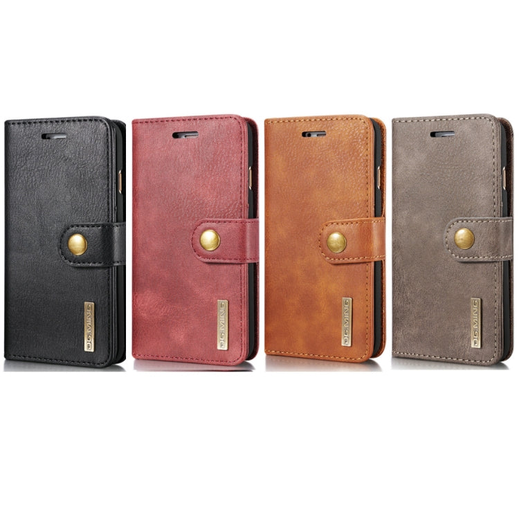 DG.MING Schutzhülle für iPhone 8 & 7, Crazy Horse-Textur, horizontales Flip, abnehmbare magnetische Schutzhülle mit Halterung, Kartenfächern und Geldbörse, iPhone 8 & 7 DG.MING Schutzhülle für iPhone 8 & 7, Crazy Horse-Textur, horizontales Flip, abnehmbare magnetische Schutzhülle mit Halterung, Kartenfächern und Geldbörse, iPhone 8 & 7
