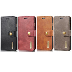 DG.MING Schutzhülle für iPhone 8 & 7, Crazy Horse-Textur, horizontales Flip, abnehmbare magnetische Schutzhülle mit Halterung, Kartenfächern und Geldbörse, iPhone 8 & 7
