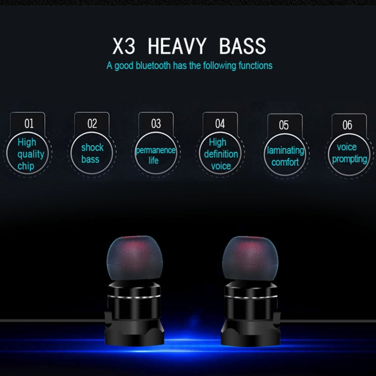 X3 Magnetische Absorption Sport Bluetooth 5.0 In-Ear-Headset mit HD-Mikrofon, unterstützt Freisprechanrufe, Entfernung: 10 m X3 Magnetische Absorption Sport Bluetooth 5.0 In-Ear-Headset mit HD-Mikrofon, unterstützt Freisprechanrufe, Entfernung: 10 m