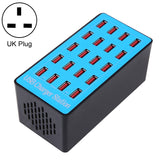 Estación de carga WLX-A5+ de 100 W con 20 puertos USB, cargador inteligente asignado automáticamente con indicador LED de encendido, enchufe de la UE, enchufe de la UE WLX-A5+, enchufe del Reino Unido WLX-A5+, enchufe de EE. UU. WLX-A5+