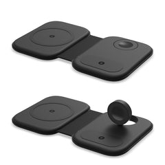 Cargador inalámbrico plegable magnético multifunción F20 3 en 1 de 15 W para iPhone, Apple Watches y AirPods, F20