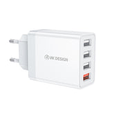 WK WP-U125 Youpin Series 18W QC3.0 4 USB Ports Fast Travel Charger, EU Plug