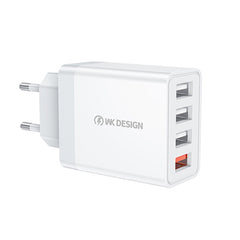WK WP-U125 Youpin Series 18W QC3.0 4 USB Ports Fast Travel Charger, EU Plug
