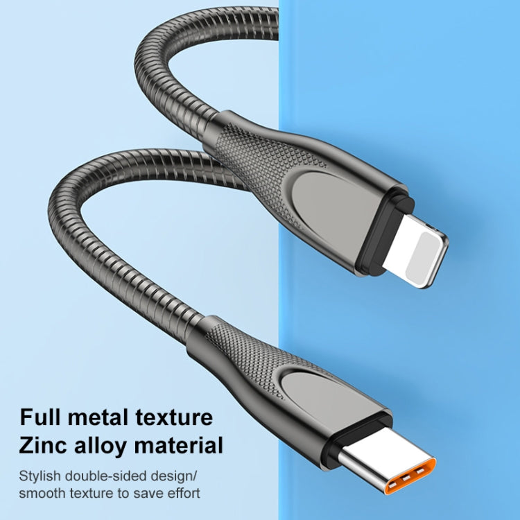 ADC-009 USB-C / Type-C to 8 Pin Zinc Alloy Hose Fast Charging Data Cable, Cable Length: 1m, USB-C / Type-C to 8 Pin ADC-009 USB-C / Type-C to 8 Pin Zinc Alloy Hose Fast Charging Data Cable, Cable Length: 1m, USB-C / Type-C to 8 Pin