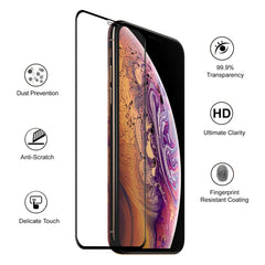Película de vidrio templado de pantalla completa curvada ENKAY Hat-Prince de 0,26 mm, 9H y 6D, para iPhone 11 Pro Max/XS Max (6D)