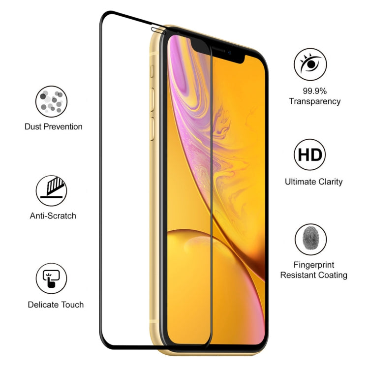 For iPhone XR ENKAY Hat-Prince 0.26mm 9H 6D Curved Full Screen Tempered Glass Film, For XR (6D) For iPhone XR ENKAY Hat-Prince 0.26mm 9H 6D Curved Full Screen Tempered Glass Film, For XR (6D)