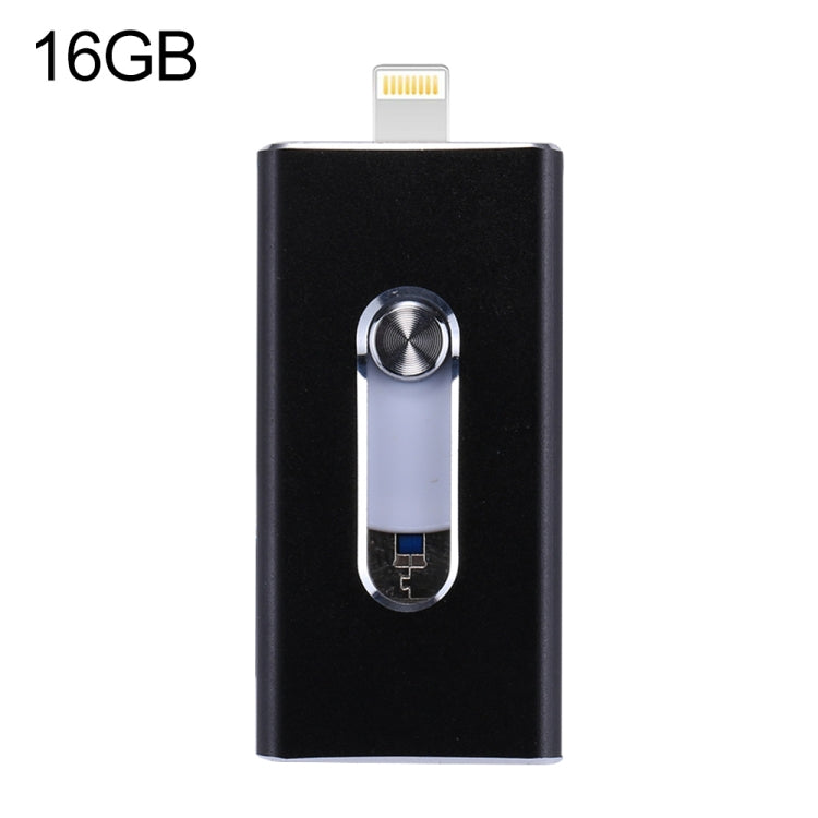 RQW-02 Unidad flash 3 en 1 USB 2.0, 8 pines y micro USB de 16 GB, RQW-02 negra, RQW-02 dorada, RQW-02 azul, RQW-02 roja, RQW-02 plateada