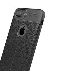 For iPhone 8 Plus & 7 Plus Litchi Texture TPU Protective Back Cover Case, For 8P & 7P