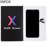50 PCS Cardboard Packaging Black Box for iPhone X LCD Screen, Packaging Box for X OLED