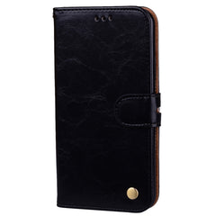 For iPhone X / XS Business Style Oil Wax Texture Horizontal Flip Leather Case with Holder & Card Slots & Wallet