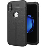 For iPhone X / XS Litchi Texture TPU Protective Back Cover Case