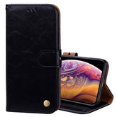 For iPhone XS Max Business Style Oil Wax Texture Horizontal Flip Leather Case with Holder & Card Slots & Wallet
