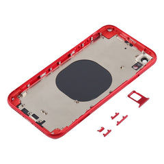 Carcasa trasera con lente de cámara, bandeja para tarjeta SIM y teclas laterales para iPhone XR, para iPhone XR (con teclas laterales)
