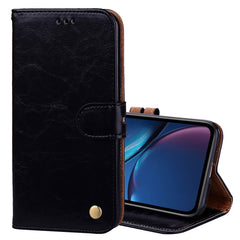 For iPhone XR Business Style Oil Wax Texture Horizontal Flip Leather Case with Holder & Card Slots & Wallet