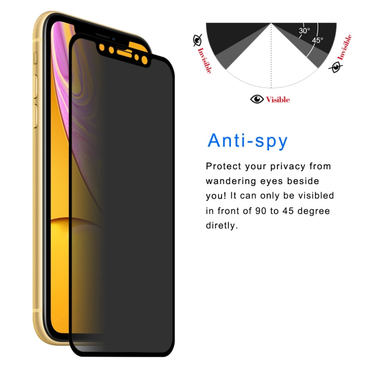 For iPhone 11 / XR ENKAY Hat-Prince 0.26mm 9H 6D Privacy Anti-glare Full Screen Tempered Glass Film, iPhone XR For iPhone 11 / XR ENKAY Hat-Prince 0.26mm 9H 6D Privacy Anti-glare Full Screen Tempered Glass Film, iPhone XR