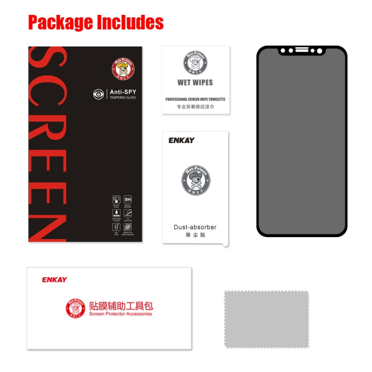 For iPhone 11 / XR ENKAY Hat-Prince 0.26mm 9H 6D Privacy Anti-glare Full Screen Tempered Glass Film, iPhone XR For iPhone 11 / XR ENKAY Hat-Prince 0.26mm 9H 6D Privacy Anti-glare Full Screen Tempered Glass Film, iPhone XR