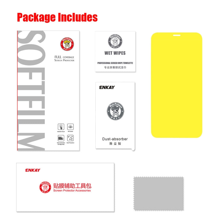 ENKAY Hat-Prince - Protector de pantalla 3D de 0,1 mm, película de hidrogel a prueba de explosiones para iPhone XR, material TPU+TPE+PET, iPhone XR ENKAY Hat-Prince - Protector de pantalla 3D de 0,1 mm, película de hidrogel a prueba de explosiones para iPhone XR, material TPU+TPE+PET, iPhone XR