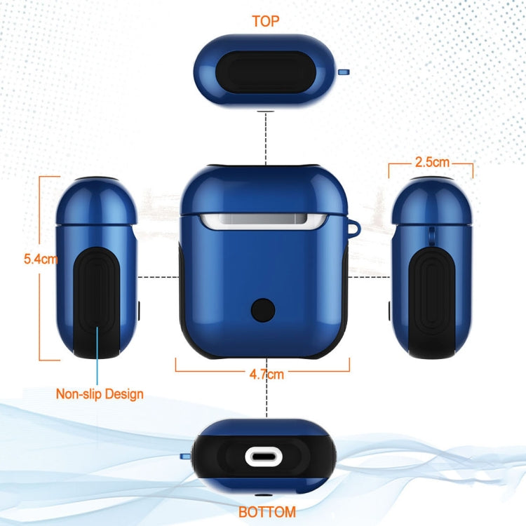 Estuche para auriculares Bluetooth de PC barnizado, bolsa de almacenamiento antipérdida para Apple AirPods 1/2 Estuche para auriculares Bluetooth de PC barnizado, bolsa de almacenamiento antipérdida para Apple AirPods 1/2