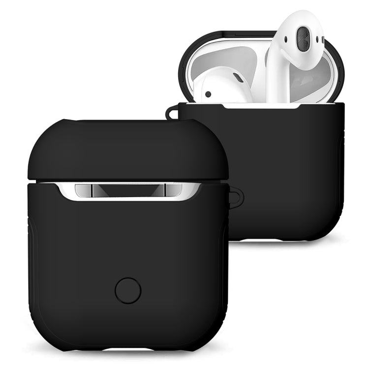 Estuche para auriculares Bluetooth con pintura de goma esmerilada y bolsa de almacenamiento antipérdida para Apple AirPods 1/2 Estuche para auriculares Bluetooth con pintura de goma esmerilada y bolsa de almacenamiento antipérdida para Apple AirPods 1/2