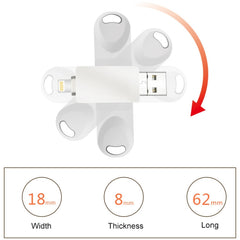 S29 3 in 1 128GB Micro USB + USB + 8 Pin Interface Metal Twister Flash Disk