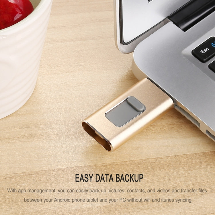 Richwell 3 in 1 64G Type-C + 8 Pin + USB 3.0 Metal Push-pull Flash Disk with OTG Function Richwell 3 in 1 64G Type-C + 8 Pin + USB 3.0 Metal Push-pull Flash Disk with OTG Function