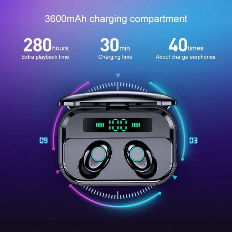 M7 TWS V5.0 Binaurales kabelloses Stereo-Bluetooth-Headset mit Ladeetui und Digitalanzeige M7 TWS V5.0 Binaurales kabelloses Stereo-Bluetooth-Headset mit Ladeetui und Digitalanzeige