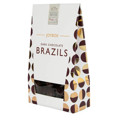 Joybox Brazil nuts coated in dark chocolate in carton