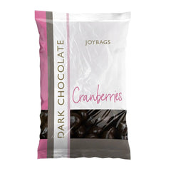 Joybags dark chocolate covered cranberries