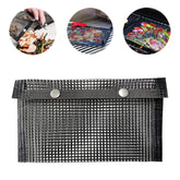 Barbecue Heat Resistant Non-stick Grilling Mesh BBQ Baking Bag, Size: 24 x 14cm (Black)