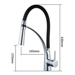 Kitchen Pull-out Faucet Hot Cold Home Retractable Rotating Faucet, Pull-out Faucet