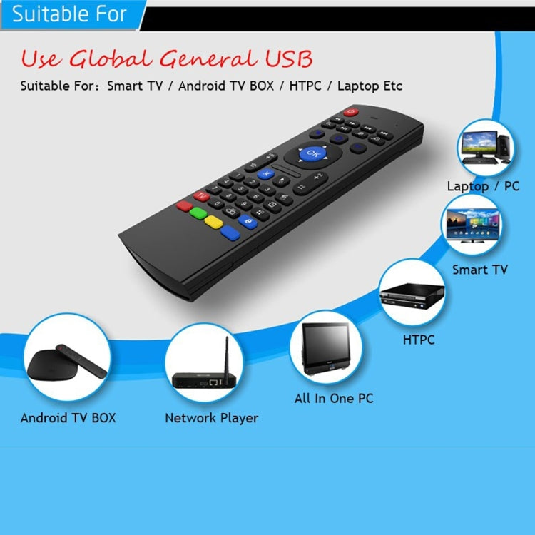 MX3-M Air Mouse Wireless 2.4G Remote Control Keyboard with Microphone for Android TV Box / Mini PC, Air Mouse with Mic MX3-M Air Mouse Wireless 2.4G Remote Control Keyboard with Microphone for Android TV Box / Mini PC, Air Mouse with Mic
