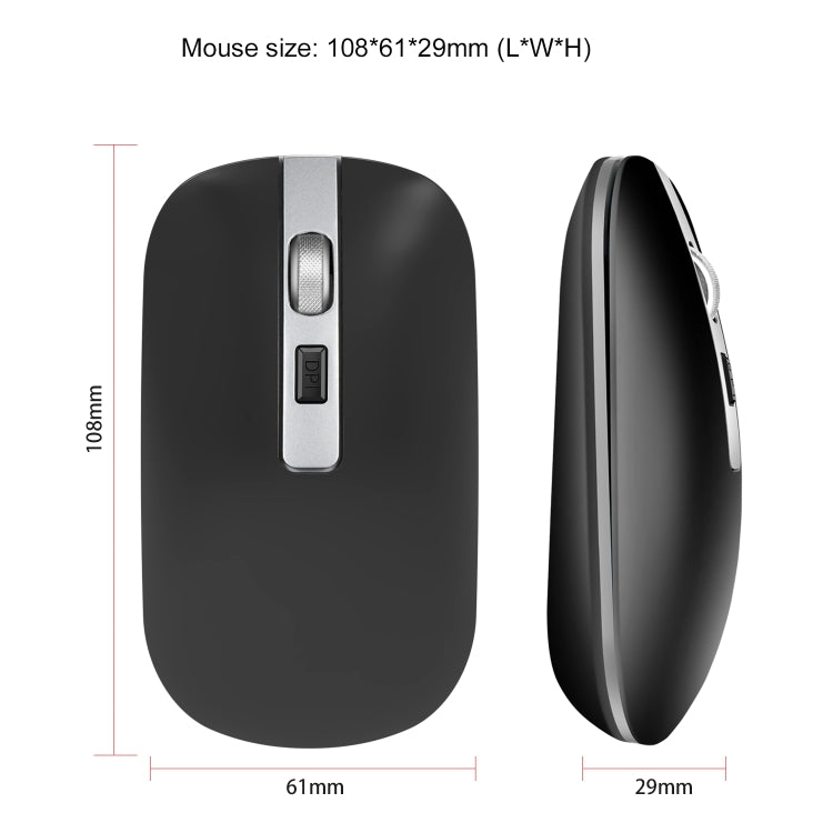 HXSJ M30 Rechargeable Wireless Mouse Metal Wheel Mute 2.4G Office Mouse 500 mAh Built-in Battery HXSJ M30 Rechargeable Wireless Mouse Metal Wheel Mute 2.4G Office Mouse 500 mAh Built-in Battery