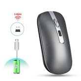 HXSJ M30 Rechargeable Wireless Mouse Metal Wheel Mute 2.4G Office Mouse 500 mAh Built-in Battery