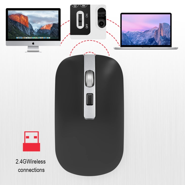 HXSJ M30 Rechargeable Wireless Mouse Metal Wheel Mute 2.4G Office Mouse 500 mAh Built-in Battery HXSJ M30 Rechargeable Wireless Mouse Metal Wheel Mute 2.4G Office Mouse 500 mAh Built-in Battery