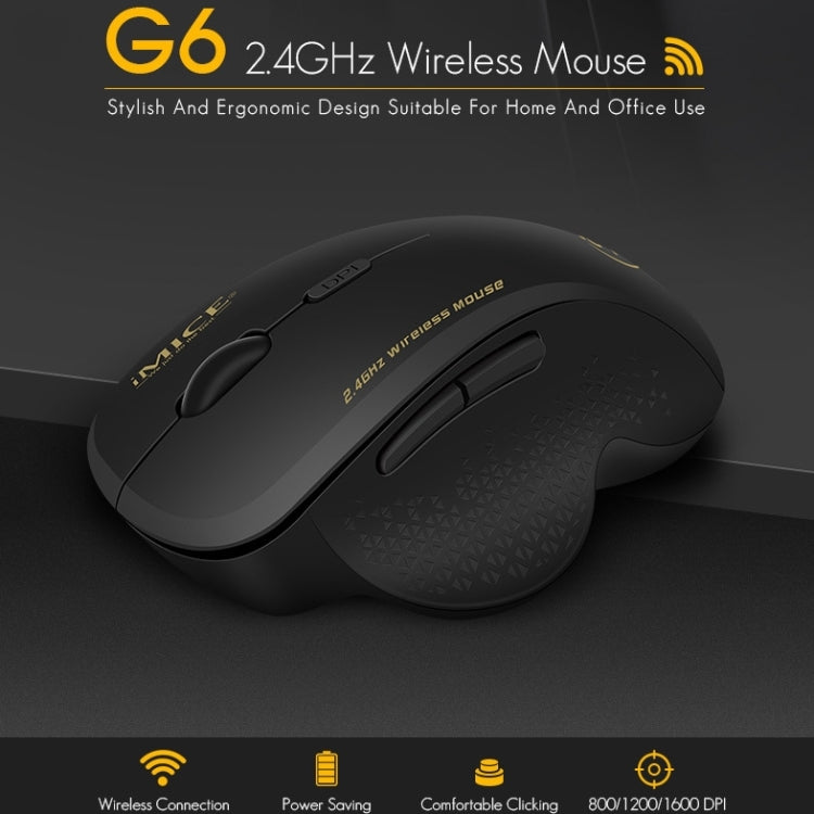 Ratón inalámbrico iMICE G6 de 2,4 G para oficina, ratón para juegos con 6 botones Ratón inalámbrico iMICE G6 de 2,4 G para oficina, ratón para juegos con 6 botones
