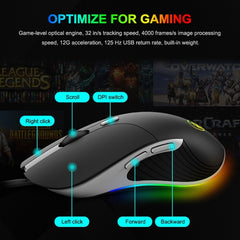 Ratón con cable iMICE X6, ratón para juegos RGB colorido de 6 botones, X6