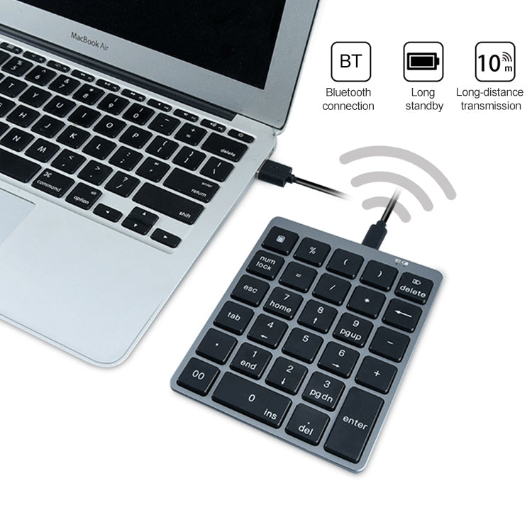 N970 Pro Dual Modes Aluminum Alloy Rechargeable Wireless Bluetooth Numeric Keyboard with USB HUB N970 Pro Dual Modes Aluminum Alloy Rechargeable Wireless Bluetooth Numeric Keyboard with USB HUB