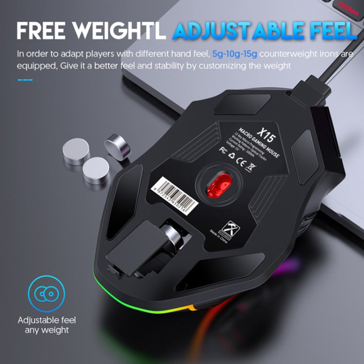 MKESPN X15 Full Speed 12800DPI 12 Buttons Macro Definition RGB Wired Mouse, x15 MKESPN X15 Full Speed 12800DPI 12 Buttons Macro Definition RGB Wired Mouse, x15